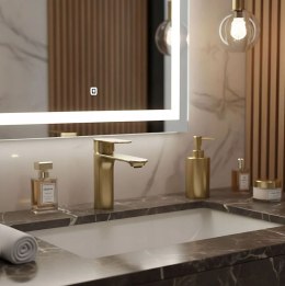 BATERIA UMYWALKOWA DROP ZŁOTA SZCZOTKOWANA NISKA