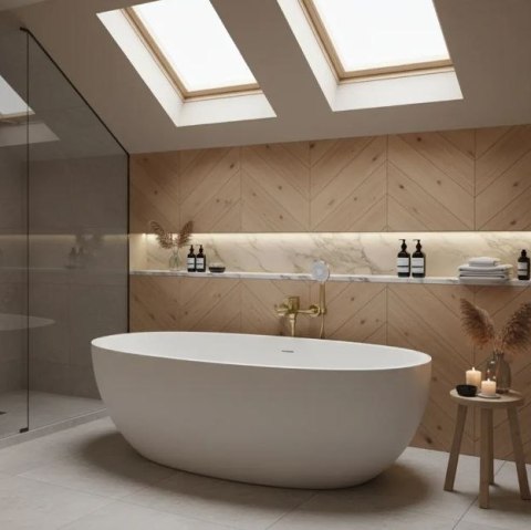 BATERIA WANNOWA DROP ZŁOTA SZCZOTKOWANA