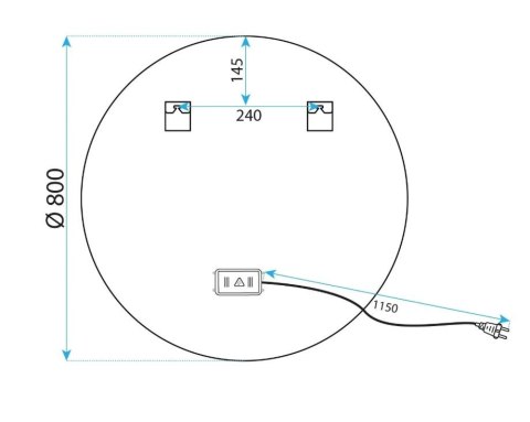 LUSTRO LED MMJ BLACK 90cm