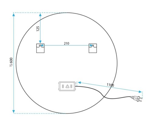 LUSTRO LED MMJ BLACK 90cm
