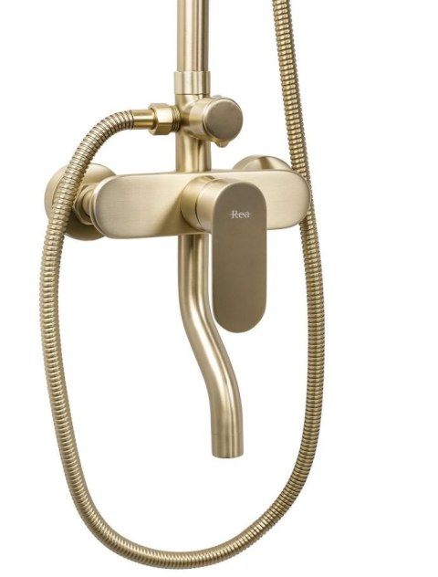 ZESTAW NATRYSKOWY DROP ZŁOTY SZCZOTKOWANY ZESTAW NATRYSKOWY DROP ZŁOTY SZCZOTKOWANY