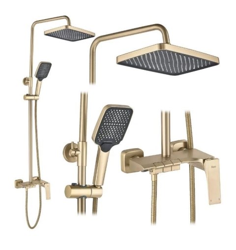 ZESTAW NATRYSKOWY JOE ZŁOTY SZCZOTKOWANY ZESTAW NATRYSKOWY JOE ZŁOTY SZCZOTKOWANY