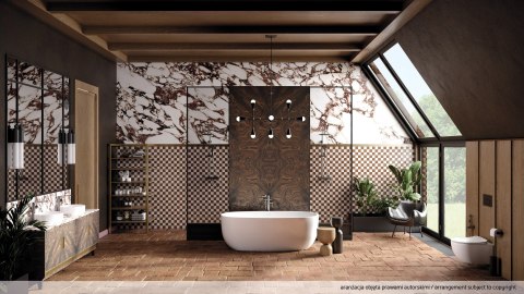 Bateria bidetowa podtynkowa ze słuchawką typu bidetta