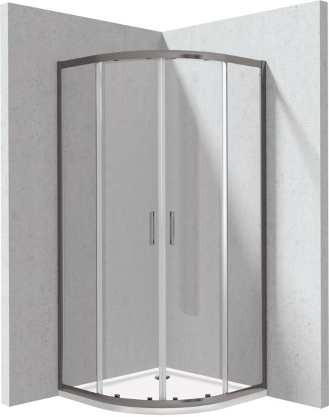 Kabina prysznicowa z brodzikiem półokrągła 80 cm