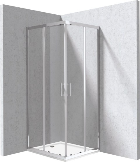 Kabina prysznicowa z brodzikiem prostokątna 80x90 cm