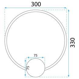 Lampa ścienna kinkiet LED APP1383-CW czarna 30 cm