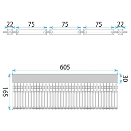 Lampa kryształowa PLAFON APP1729-8C 60 cm złota