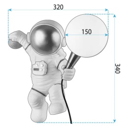 Lampa kinkiet ścienny astronauta APP1804-1W COSMO