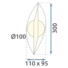 Lampa kinkiet LED złoty G031-W