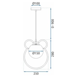 Lampa sufitowa wisząca GOLD G105-1W