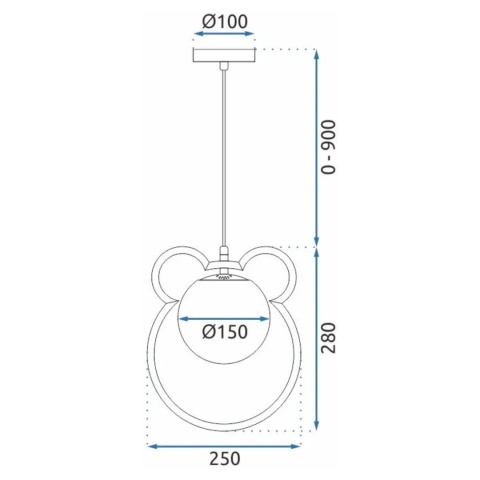 LAMPA G105-1W GOLD WHITE
