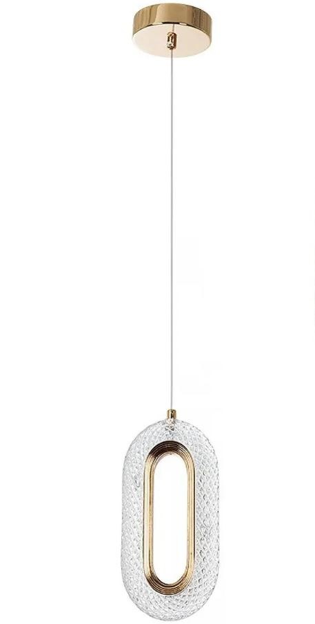 Lampa wisząca kryształowa LED G113-1CP złota