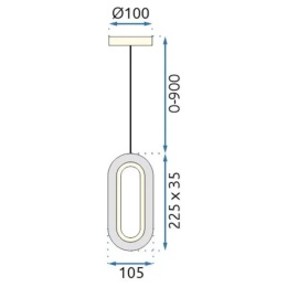 Lampa wisząca kryształowa LED G113-1CP złota