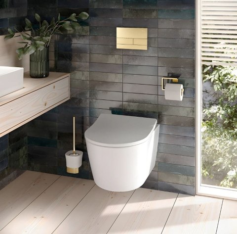 PRZYCISK DO STELAŻA PODTYNKOWEG T STEEL BRUSH GOLD