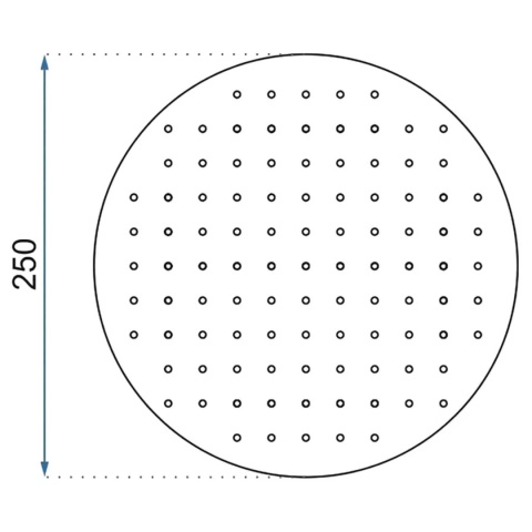 Deszczownica okrągła czarna matowa REA 25 cm