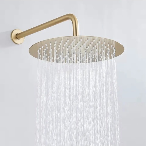 Deszczownica okrągła złota szczotkowana REA 25 cm