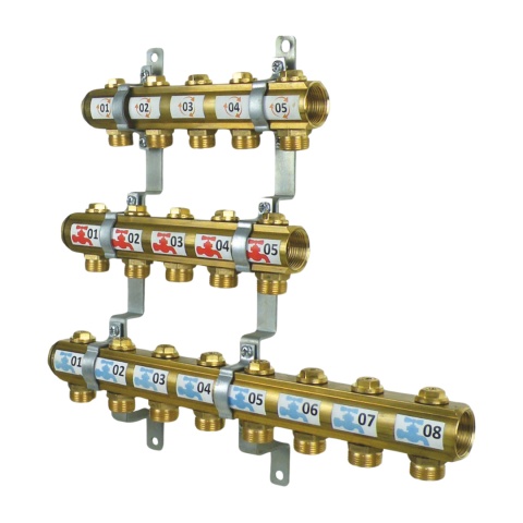 Rozdzielacz ciepłej wody użytkowej RZT (5+5+10 sekcji)