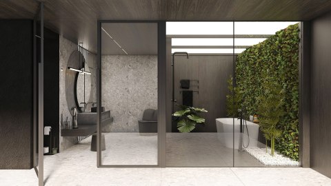 Umywalka granitowa nablatowa