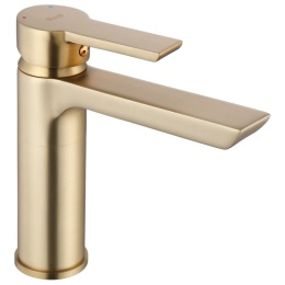 Bateria umywalkowa niska złota szczotkowana REA ARGUS