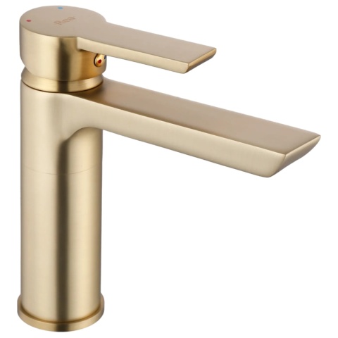 Bateria umywalkowa niska złota szczotkowana REA ARGUS