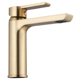 Bateria umywalkowa niska złota szczotkowana REA ARGUS