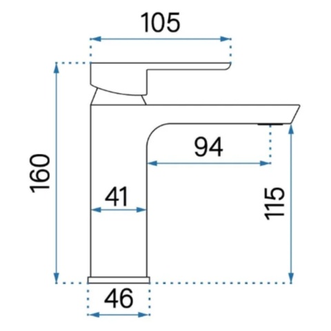 Bateria umywalkowa niska złota szczotkowana REA ARGUS
