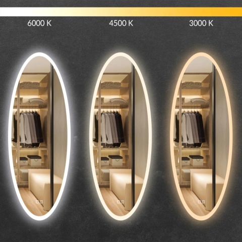 Lustro ścienne LED WWA 50/120 cm