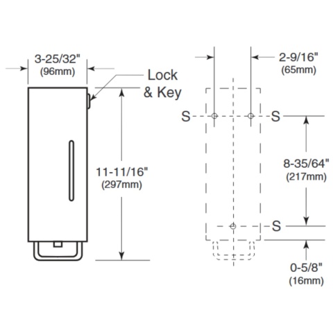 Dozownik ze stali nierdzewnej do mydła w płynie BOBRICK B-26607 500 ml