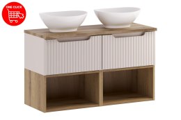 Zestaw meblowy 100cm z blatem i 2 umywalkami nablatowymi Lola