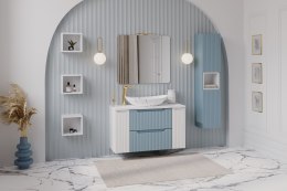 Zestaw meblowy 100cm z blatem i szafką z koszem na pranie