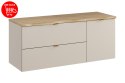 Zestaw meblowy 120cm z blatem i szafką z koszem na pranie, Dalia Cashmere