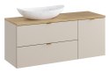 Zestaw meblowy 120cm z blatem, umywalką nablatową Lena i szafką z koszem na pranie