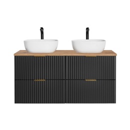 Zestaw meblowy 120cm z umywalkami nablatowymi, Adel Black