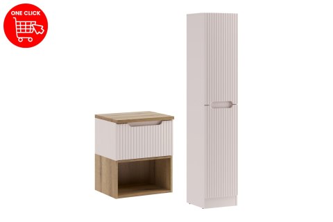 Zestaw meblowy 50cm z blatem i szafką wysoką