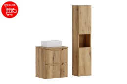 Zestaw meblowy 50cm z blatem, umywalka nablatową Gaja i szafką wysoką