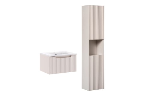 Zestaw meblowy 50cm z umywalką meblową Sky i szafką wysoką