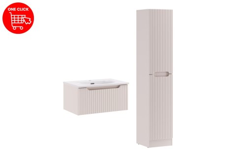 Zestaw meblowy 60cm z umywalką meblową SKY i szafką wysoką