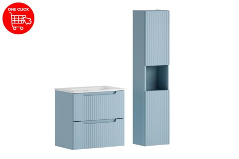 Zestaw meblowy 60cm z umywalką meblową SKY i szafką wysoką