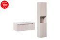 Zestaw meblowy 80cm z umywalką meblową SKY i szafką wysoką