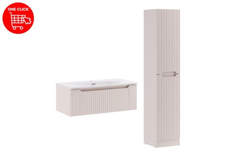 Zestaw meblowy 80cm z umywalką meblową SKY i szafką wysoką