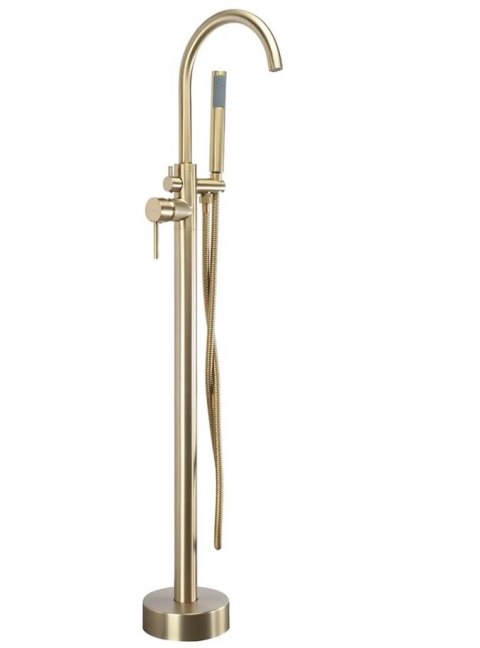 BATERIA WANNOWA PODŁOGOWA LUNGO ZŁOTA SZCZOTKOWANA