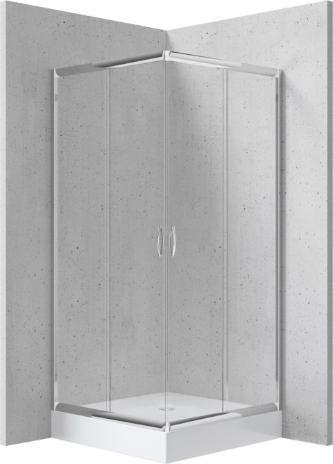 Kabina prysznicowa z brodzikiem kwadratowa 90 cm