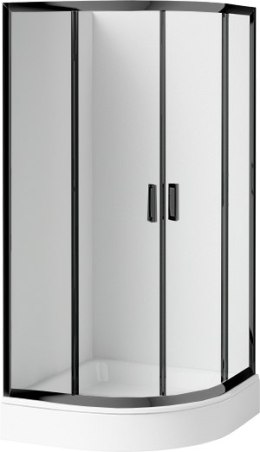 Kabina prysznicowa z brodzikiem półokrągła 80 cm