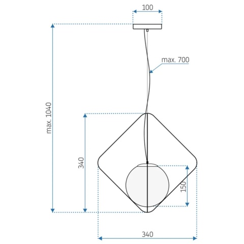 Lampa wisząca APP1018-1CP