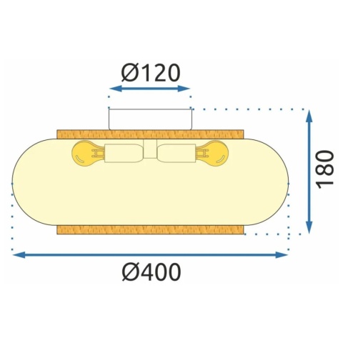 Lampa sufitowa plafon boho APP1253-3C 40 cm