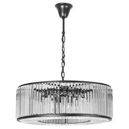 Lampa kryształowa wisząca APP1651-6CP czarna 50 cm