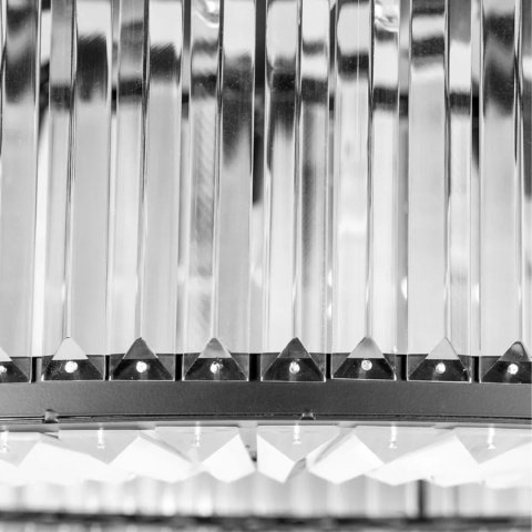 Lampa kryształowa wisząca APP1651-6CP czarna 50 cm