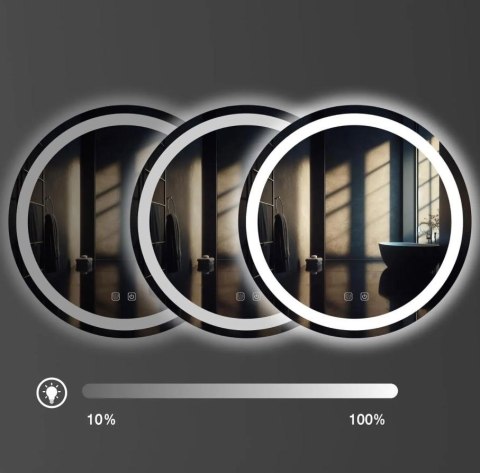 Lustro ścienne LED BAS 80 cm