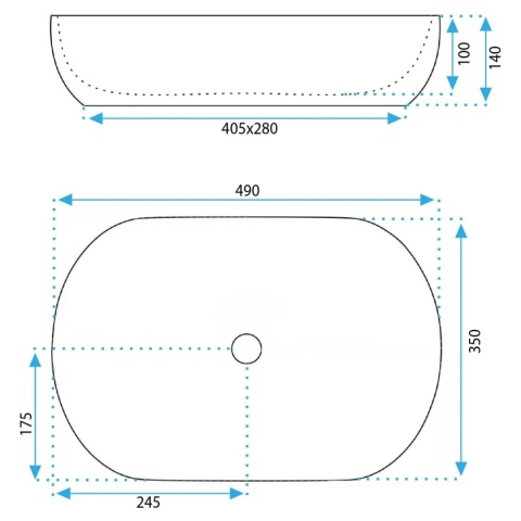 Umywalka nablatowa REA LISA BEIGE SHINY