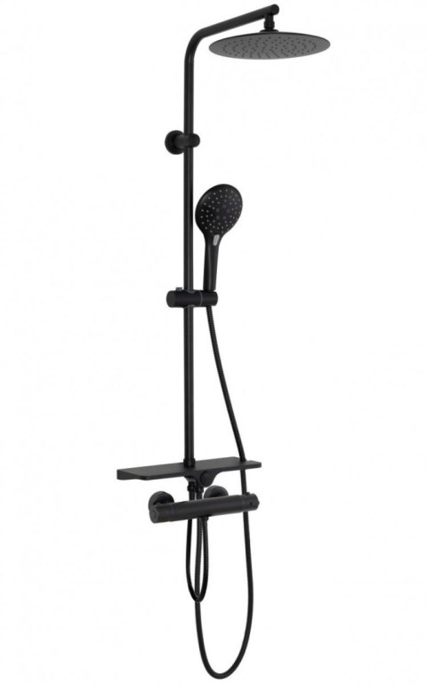 ZESTAW NATRYSKOWY MIKE CZARNY TERMOSTAT